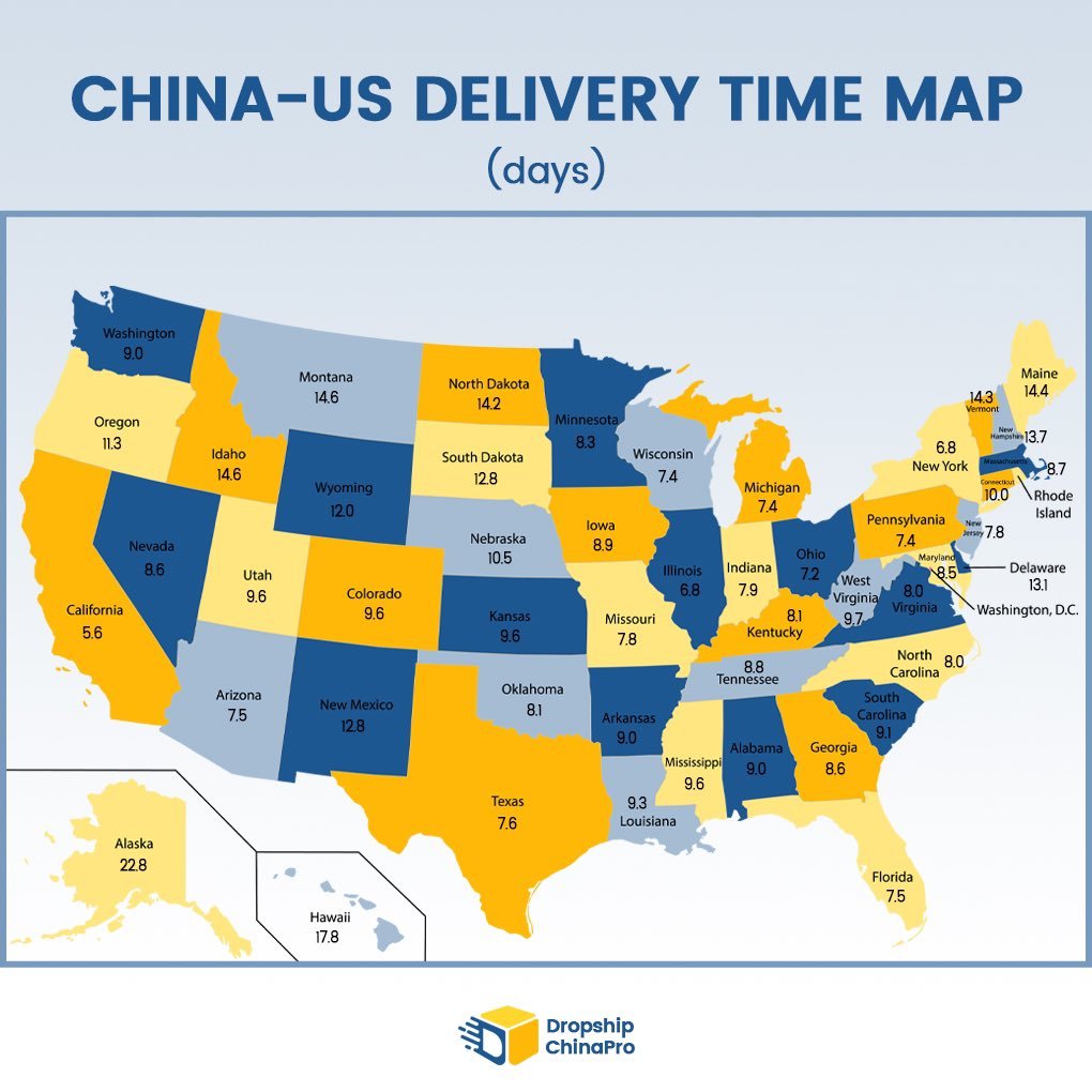 China to US shipping time